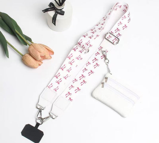 Phone Strap with Zippered Pouch